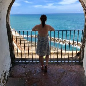 Women’s sundress. Open back